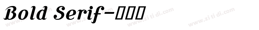 Bold Serif字体转换